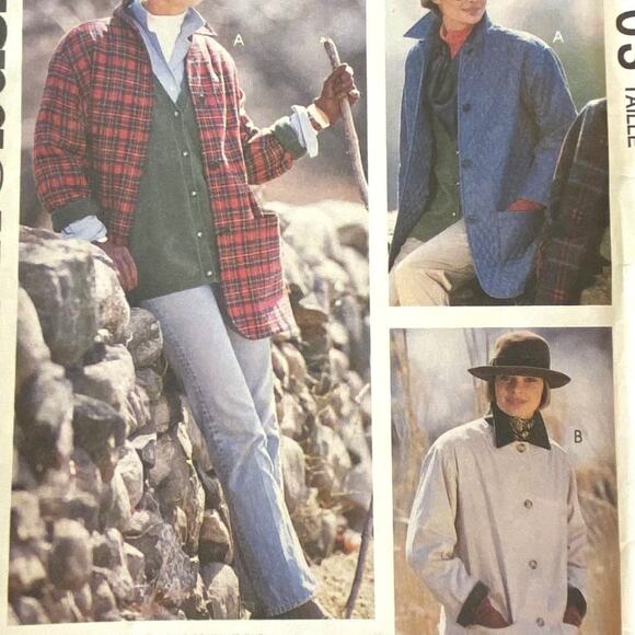 Vtg McCalls 6103 Jacket Pattern 8-12 1992 Shacket Outerwear Flannel Farm Core - Picture 1 of 7